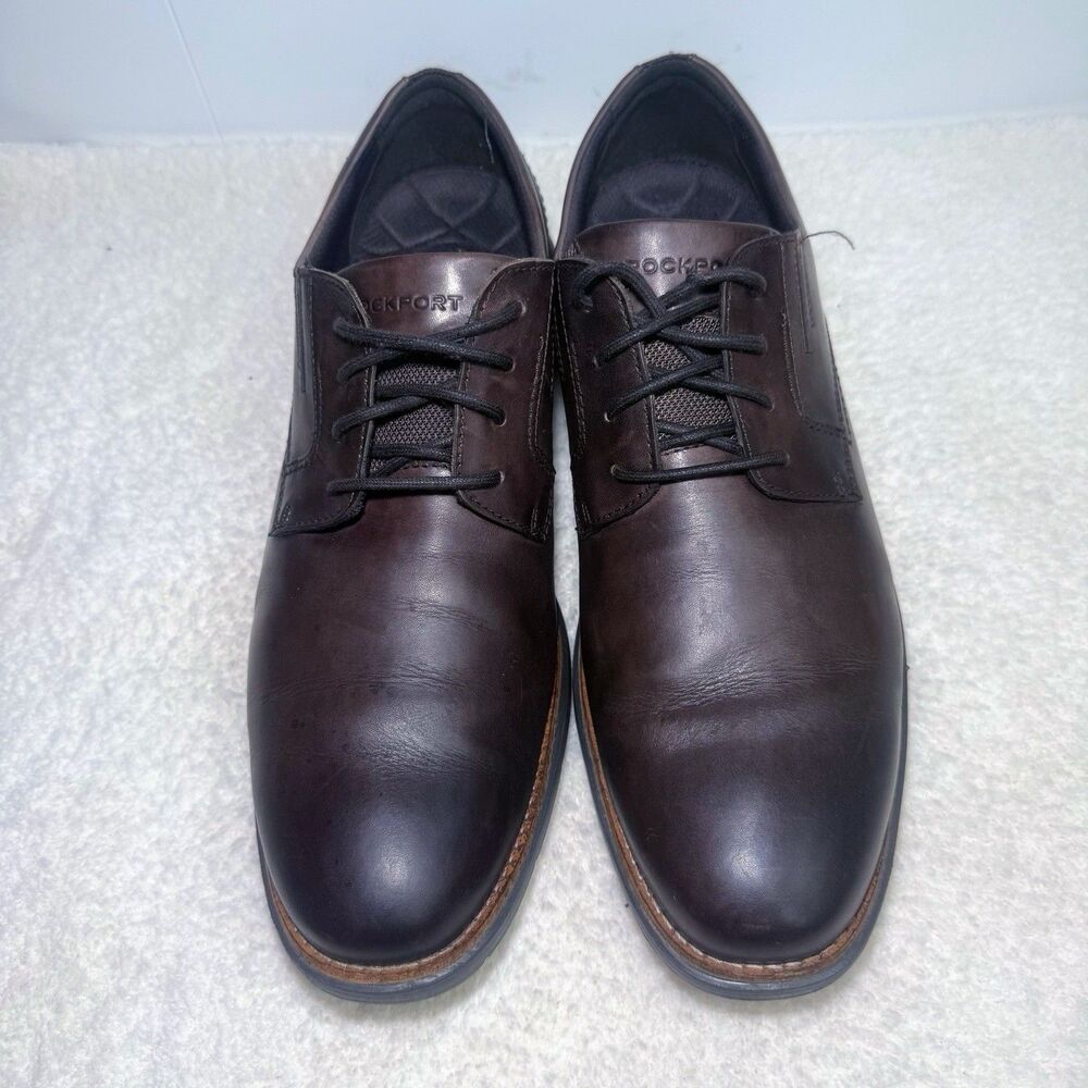 Rockport Total Motion City Plain Toe Men’s Brown Oxfords  Shoes Size 12 - Picture 3 of 8